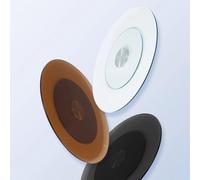 Générique Lazy Susan Plateau Tournant, Plateau De Centre De Table Rond Grande 100cm, Assiette De Service Rotative En Verre Trempé(Brown,80cm/31.5in)