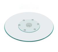 Générique Lazy Susan Transparent Pour Table À Manger Rond, Plateau Tournant En Verre Trempé, Plaque De Service Rotatif 60cm 70cm 80cm 85cm 90cm 100cm(100cm/39.4in)