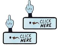 Générique Le Bouton Surprise Cliquez Ici - Cadeau de Farce hilarant, Jouet de clicker Fidget pour la décoration de Bureau, Cadeau de Gag de Bureau Amusant pour Adultes (Bleu * 2)