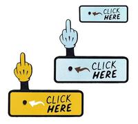 Générique Le Bouton Surprise « Cliquez Ici » - Jouet Farceur Hilarant, Bouton Pop-up Amusant pour Les Doigts, Jouets pour Les Doigts Imprimés en 3D, Décoration Compacte pour Bureau (Mix)
