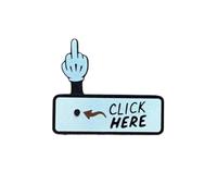 Générique Le Bouton Surprise « Cliquez Ici », Jouets Anti-Stress imprimés en 3D et farces hilarantes, Cadeau farceur hilarant pour Vos Amis (1pcs Bleu)