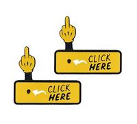Générique Le Bouton Surprise « Cliquez Ici », Jouets Anti-Stress imprimés en 3D et farces hilarantes, Cadeau farceur hilarant pour Vos Amis (2pcs Jaune)