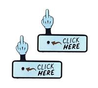 Générique Le Bouton Surprise « Cliquez Ici », Jouets Anti-Stress imprimés en 3D et farces hilarantes, Cadeau farceur hilarant pour Vos Amis (2pcs Bleu)