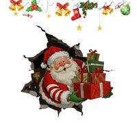 Générique Le Père Noël Brise pour livrer Un Autocollant Mural, des Autocollants du Père Noël, Un Papier Peint Collant avec Trou, pour la Maison, Le Bureau, la Salle de Classe, Les décorations de fête