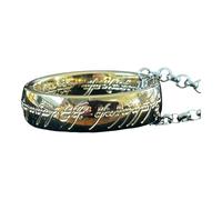 Générique LE SEIGNEUR DES ANNEAUX : BAGUE ACIER OR GRAVÉE + CHAINE 60CM + POCHETTE GRAVÉE