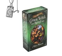 Générique Le Tarot de la Magie Verte - Jeu de Poche pour débutants avec Collier - Design enchanteur, Facile à Utiliser