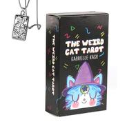 Générique Le Tarot du Chat Bizarre - Jeu de Poche pour débutants avec Collier - Design Original, Facile à Utiliser