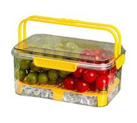 Générique Leak Proof Food Container - Sturdy Airtight Containers | Food Tubs with Removable Dividers, Snack Holder for Travel Use, Kitchen Container, Portable Meal Keeper for Road Trips