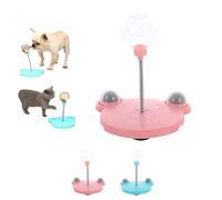 Générique Leaking Treats Ball Pet Feeder Toy, Cat Treat Dispenser Ball, Interactive Pet Toy Dog Treat Dispenser Toy, Leakage Food for Cats Dogs Teaser Stick (Pink)