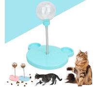 Générique Leaking Treats Ball Pet Feeder Toy, Chewy Treatball Slow Feeder, Treat Dispensing Dog Toys, Slow Feeder, Multi-Layer Treats Dispensing Balls, Bottom Suction Cup, Spring Swing Design (Blue)