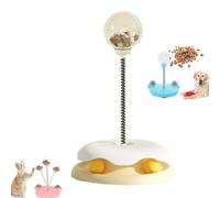 Générique Leaking Treats Ball Pet Feeder Toy, Pet Leaking Ball Toy Slow Food Eater, Multifunctional Leakage Food for Cats Dog Teaser Stick (Yellow)
