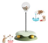 Générique Leaking Treats Ball Pet Feeder Toy, Pet Leaking Ball Toy Slow Food Eater, Multifunctional Leakage Food for Cats Dog Teaser Stick (Green)