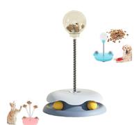 Générique Leaking Treats Ball Pet Feeder Toy, Pet Leaking Ball Toy Slow Food Eater, Multifunctional Leakage Food for Cats Dog Teaser Stick (Blue)