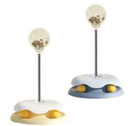 Générique Leaking Treats Ball Pet Feeder Toy, Pet Leaking Ball Toy Slow Food Eater, Multifunctional Leakage Food for Cats Dog Teaser Stick (Blue+Yellow)