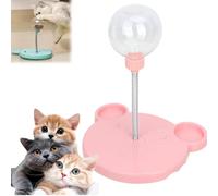 Générique Leaking Treats Ball Pet Feeder Toy, Pet Leaking Ball Toy Slow Food Eater, Wobbly Interactive Pet Toy, Provides Pets with A Wealth of Entertainment and Healthy Eating Options (Pink)