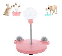 Générique Leaking Treats Ball Pet Feeder Toy, Pet Toy Treat Dispenser, Interactive Pet Toy, Wobbly Dog Treat Toy, Pet Interactive Slow Feeder Toy Ball, for Hunting Chasing and Exercise (Pink-C)