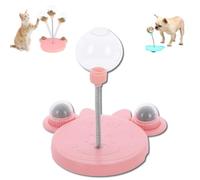 Générique Leaking Treats Ball Pet Feeder Toy, Pet Toy Treat Dispenser, Interactive Pet Toy, Wobbly Dog Treat Toy, Pet Interactive Slow Feeder Toy Ball, for Hunting Chasing and Exercise (Pink-D)