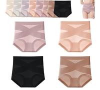 Générique Leakproof High Waisted Panties with Tummy Control, Ultimate Comfort Leakproof and Shaping Panties for Women (4pcs-10,3TG)