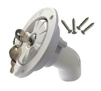 Générique Leakproof Water Cap - Freshwater Inlet Lockable Connector, Secure Filling Port, Marine RV Accessory | Caravan Motorhome Liquid Supply Solution, Two-Key Lock System, Reliable Travel