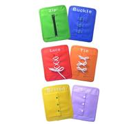 Générique Learn to Dress Toy - 6PCS Fine Motor Skills Activity Set | Non-Woven Fabric & Cardboard Educational Board Pack for Boys Girls Finger Dexterity Kindergarten Classroom Supply