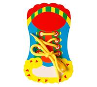 Générique Learn to Tie Shoes - Paper & Cotton Rope, 3.94x7.01in Fine Motor