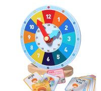 Générique Learning Clock for Kids Wooden Educational Fun Portable Toy