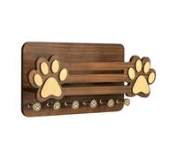 Générique Leashes Holder for Wall - 6 Hooks Cute Paw Home Decor