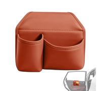 Générique Leather Car Storage Pocket Universal PU Leather Pouch Adhesive | Car Storage Pocket For Vehicle Truck SUV Van Sports Seat Front Rear Side Passenger Interior Cabin Travel Road Driver