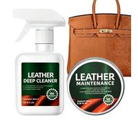 Générique Leather Cleaning Kit - 7.09 Inch Leathers Cleanings Care Kit | 300ml Deep Leather Cleaning Spray + 100ml Conditioning Cream | For Sofa Bag Shoe Leathers Furniture. 250g.