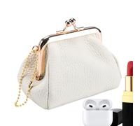 Générique Leather Coin Pouch - Kiss Lock Jewelry Wallet, Change Bag Portable for Women Girls Ladies Wives Students Travelers Collectors Professionals Cash Cards Receipts Shopping and Traveling