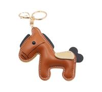 Générique Leather Horse Keychain - Cute Animal Pendant For Bag Decoration | PU Leather With Metal Keyring, Adorable Horse Backpack Accessory, For Women, Adults, Daily Gift Keepsake