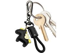 Générique Leather Horse Keychain - Cute Horse Backpack Charm | Backpack Purse Bag Car Keys Accessory, PU Leather Metal Keychain with Weaving Rope for Adults Teens Travel School Commuting Birthday