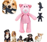 Générique Leattuce Pets Dog Toys，Elvyshop Bear for Heavy Chewers,Unbreakable Bear Dog Toy,Bite-Resistant Oxford Cloth Dogs Sound Toy, Interactive Tough Chew Dogs Toys Chewers (1PCS Rose)