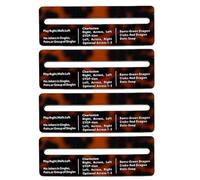 Générique Lecteur De Ligne Mahjong - Guide Portable en Acrylique Écaille 4 Pièces - Aide-Mémoire Règles du Mahjong - pour Hommes Femmes Débutants Compétitions Fêtes Voyage
