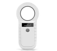 Générique Lecteur Portable De Puces Didentification pour Animaux, Technologie RFID Double Fréquence, Distance De Lecture De 0 à 30 Cm, écran OLED, Gestion des Animaux Délevage (White)