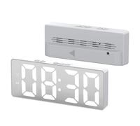 Générique LED Alarm Clock | Portable Mirror Surfaces Electronic Clocks with Battery Operated,LED Electric for Office Kitchen Living Room Bedroom