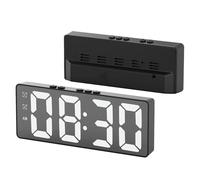 Générique LED Alarm Clock | Portable Mirror Surfaces Electronic Clocks with Battery Operated,LED Electric for Office Kitchen Living Room Bedroom