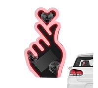 Générique LED Ambient Lighting Car - Rechargeable Solar-Powered Finger Heart Shape Neon - Triangle Window Light with Suction Cup,for Women Men Vehicle Bedroom Party Truck Motorcycle Door Automotive