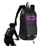 Générique LED Backpack, Luminous Laptop Bag, Travel Rucksack, Glowing Cycling Gear, Animated Display for Outdoor Adventures Hiking Biking and Night Activities, 15.75x9.84x4.72 inches