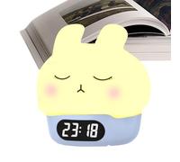 Générique LED Bunny Night Lamp, Rabbit Alarm Clock, with Sleep Training Digital Lamp, Silicone Soft Light, Kids Bedroom Accessory, Fun -Up Lamps for Children Nursery Home