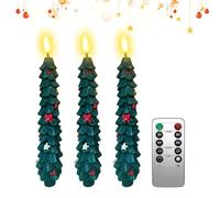 Générique Led Candles - Electric Candles for Dining Tables, Mantel Christmas Decor with Remote Control, Versatile Decorative Atmosphere Light for Window Sills, Living Room, 9.65 Inches