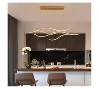Générique Led Chandelier Creative Personality Dining Room Bar Pendant Light Lighting Kitchen Hanging Lamp Lustre Fixture(Gold,120cm)