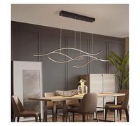 Générique Led Chandelier Creative Personality Dining Room Bar Pendant Light Lighting Kitchen Hanging Lamp Lustre Fixture(Noir,120cm)