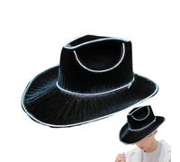 Générique LED Cowboy Hat Sparkly, Battery Operated, LED Cowboy