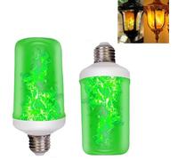 Générique LED Flame Effect Light Bulbs,LED Flame Light Bulb with Gravity Sensing,e27 base,flickering flame night light Outdoor with 4 mode,for Porch Lights, Halloween Party Decorations(2PCS) (Green)