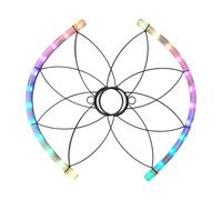 Générique LED Flow Fan, Stage Dance Prop, 20in Light Up Hand Fan with Dynamic Lighting Pattern System, Lightweight Folding Frame Design, Vibrant Glow Style Performance Accessory for Party Use