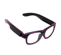 Générique LED Glasses, Light-Up Sunglasses, 6.3x2.05 Inches, Flashing Party Costume Accessory, USB Rechargeable Frame, Luminous Eyewear Prop for Cosplay, Festivals, Birthdays, Weddings
