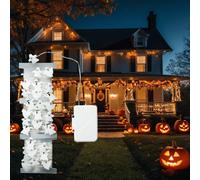 Générique LED Halloween Lights - 5M 50 Beads Screaming Ghost String Lights | Spooky Scene Decoration for Home, Garden, Party, Indoor Outdoor Holiday Decor
