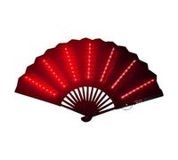 Générique Led Handheld Fan, Folding Light Fan, Portable Accessory Rechargeable Travel Hand, for Festival Carnival Stage Bar Party Photography Concert Night Performance Glow Decor Tool 60cm