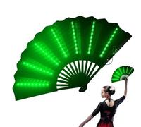Générique Led Handheld Fan, Folding Light Fan, Portable Accessory Rechargeable Travel Hand, for Festival Carnival Stage Bar Party Photography Concert Night Performance Glow Decor Tool 60cm